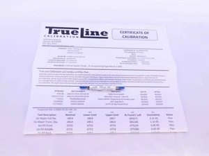 CERTIFIED 2 64 UNF 2A SET THREAD PLUG GAGE #2 .086 GO NO GO PDS= .0753 & .0733 - DW30297TLC