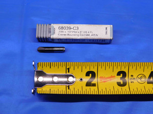 HARVEY TOOL .107 MINOR 3/16 MAJOR AlTiN CORNER ROUNDING HSS END MILL .039 RADIUS - BR6501BC4