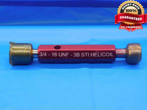 3/4 16 UNF 3B STI HELICOIL THREAD PLUG GAGE .75 GO NO GO P.D.'S = .7906 & .7945 - DW30482LVR