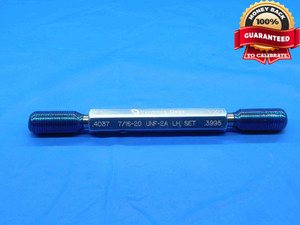 7/16 20 UNF 2A LEFT HAND VTG SET THREAD PLUG GAGE .4375 GO NOGO PD = .4037 .3995 - DW30838LVR