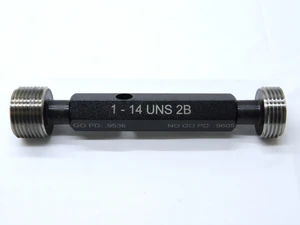 NEW 1" 14 UNS 2B THREAD PLUG GAGE 1.0 1.00 1.000 GO NO GO P.D.'S = .9536 & .9605 - DW30869MSAF
