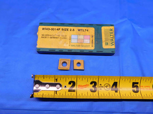 2pcs NEW WAUKESHA 8943-0014F SIZE 2.5 WTL74 TiN COATED CARBIDE TURNING INSERTS - BR6819AX4