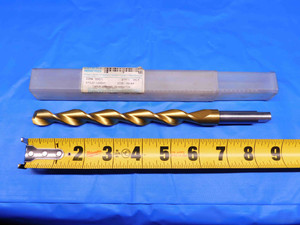 NEW C-L 39/64 O.D. TiN HSS TAPER LENGTH TWIST DRILL BIT 55271 1/2 SHANK .6093 - BR6823AX4