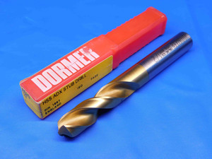 DORMER 1/2 O.D. TiN HSS STUB TWIST DRILL BIT A5201/2 2.0079 LOC 4.015 OAL .5 - BR6831AX4