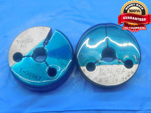 7/16 32 NS 2 THREAD RING GAGES .4375 GO NO GO P.D.'S = .4172 & .4138 INSPECTION - DW30930BQ4
