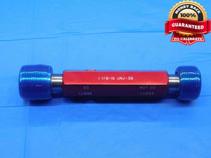 1 1/8 16 UNJ 3B THREAD PLUG GAGE 1.125 1.1250 GO NO GO P.D.'S = 1.0844 & 1.0893 - DW30985BQ4 1 1/8 16 UNJ 3B THREAD PLUG GAGE 1.125 1.1250 GO NO GO P.D.'S = 1.0844 & 1.0893 - DW30985BQ4