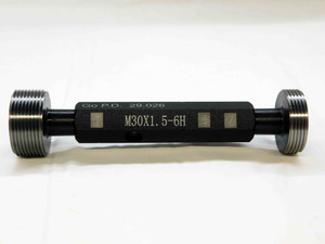 NEW M30 X 1.5 6H METRIC THREAD PLUG GAGE 30 GO NO GO P.D.'S = 29.026 & 29.226 - DW31000MSAF