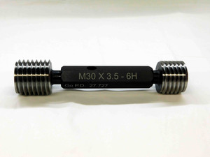 NEW M30 X 3.5 6H METRIC THREAD PLUG GAGE 30 GO NO GO P.D.'S = 27.727 & 28.007 - DW31001MSAF