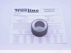 1.50104 CL XX MASTER PLAIN BORE RING GAGE 1.5000 +.0010 1 1/2 38 mm CERTIFIED - DW31063LVR