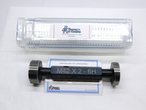 NEW M42 X 2 6H METRIC THREAD PLUG GAGE 42 2.0 GO NO GO P.D.'S = 40.701 & 40.925 - DW31290MSAF