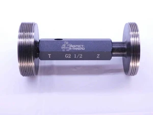 NEW G2 1/2 11 BSPP PIPE THREAD PLUG GAGE 2.5 GO NO GO P.D.'S = 73.705 & 73.922 - DW31291MSAF