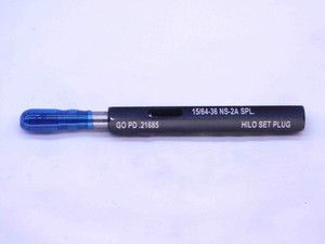 15/64 36 NS 2A HILO SPECIAL SET THREAD PLUG GAGE .2343 GO ONLY P.D. = .21685 - DW31464BY4