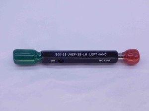 NEW 1/2 28 UNEF 2B LEFT HAND THREAD PLUG GAGE .5 GO NO GO P.D.'S = .4768 & .4816 - DW31491BY4