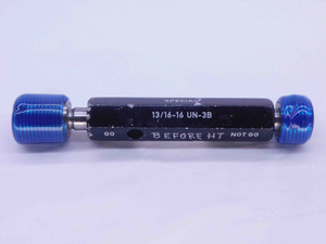13/16 16 UN 3B SPECIAL THREAD PLUG GAGE .8125 GO NO GO P.D.'S = .7739 & .7766 - DW31495BY4 13/16 16 UN 3B SPECIAL THREAD PLUG GAGE .8125 GO NO GO P.D.'S = .7739 & .7766 - DW31495BY4