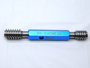 NEW 3/4 6 ACME 2G THREAD PLUG GAGE .75 .750 GO NO GO P.D.'S = .6667 & .6841 - DW31501MSAF