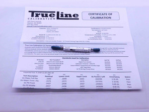 CERTIFIED 8 32 UNC 3A SET THREAD PLUG GAGE #8 .164 GO NO GO PD'S = .1437 & .1415 - DW31549TLC