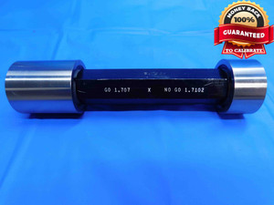 1.7070 & 1.7102 CL X PIN PLUG GAGE GO NO GO 1.7031 +.0039 1 45/64 43.358 1.707 - CO0032BY4