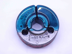 3/4 10 NC 5 THREAD RING GAGE .75 .750 .7500 GO ONLY P.D. = .6856 UNC-5 3A CHECK - DW31883CB4
