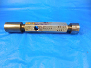 .943 & .949 CLASS X SMOOTH PIN PLUG GAGE GO NO GO .9375 + .0055 OVERSIZE 15/16