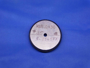 .0930 CL XX MASTER PLAIN BORE RING GAGE .0938 -.0008 3/32 2.362 mm .093 CHECK - BR8038BR4