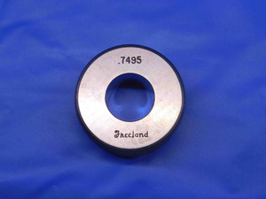 .7495 MASTER PLAIN BORE RING GAGE .7500 -.0005 UNDERSIZE 3/4 19 mm INSPECTION - BR8101BR4