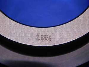 2.8356 CL XX MASTER PLAIN BORE RING GAGE 2.8438 -.0082 UNDERSIZE 2 27/32 72 mm - BR8121BY4