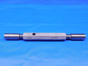 .4410 & .4460 PIN PLUG GAGE GO NO GO .4375 +.0035 7/16 11.201 mm .441 .446 CHECK - BR8142BR4