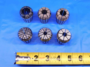 6pc LOT OF ER32 COLLETS 1/8, 5/16, 3/8, 1/2, 9/16 & 3/4 SIZES ER-32 TOOLING - BR8246LVR