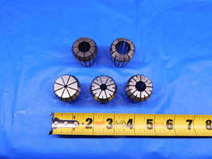 5 PCS LOT OF ER32 COLLETS 1/8, 5/16, 1/2, 9/16 & 3/4 SIZES ER-32 ER 32 TOOLING - BR8249LVR