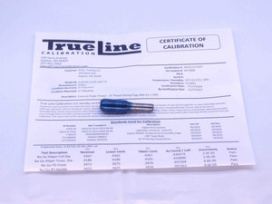 CERTIFIED 7/16 20 UNF 1A SET THREAD PLUG GAGE .4375 NO GO ONLY P.D. = .3975 - DW32062TLC