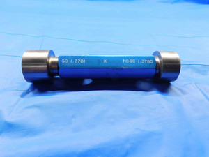 1.3781 & 1.3785 CL X PIN PLUG GAGE GO NO GO 1.3750 +.0031 OVERSIZE 1 3/8 35 mm - MW0039CN4