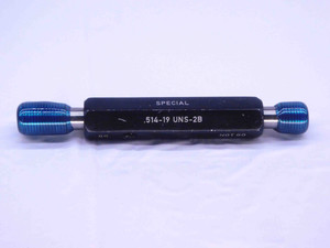 .514 19 UNS 2B SPECIAL THREAD PLUG GAGE .5140 GO NO GO P.D.'S = .4799 & .4839 - DW32125BY4