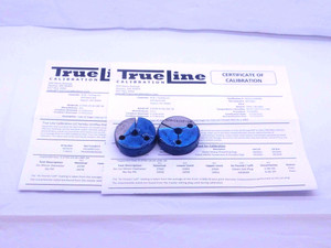 CERTIFIED 3/8 24 UNF 3A THREAD RING GAGES .375 GO NO GO P.D.'S = .3479 & .3450 - DW32221TLC