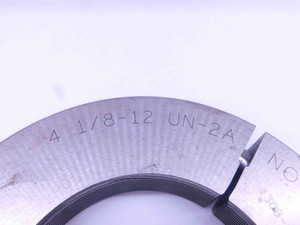 4 1/8 12 UN 2A THREAD RING GAGES 4.125 4.1250 GO NO GO P.D.'S = 4.0689 & 4.0624 - DW32268CF4