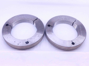 4 3/4 12 UN 2A THREAD RING GAGES 4.75 4.750 GO NO GO P.D.'S = 4.6939 & 4.6872 - DW32270CF4