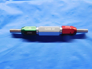 .2500 & .2550 CLASS ZZ PIN PLUG GAGE GO NO GO ONSIZE 1/4 6.350 mm .250 .255 - MW0047BK4