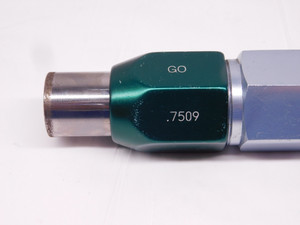 .7509 & .7516 CLASS X PIN PLUG GAGE GO NO GO .7500 +.0009 OVERSIZE 3/4 19 mm - MW0533CM4