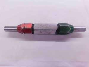 .3750 & .4960 PIN PLUG GAGE GO NO GO ONSIZE 3/8 12.598 mm .375 .496 INSPECTION - MW0563CM4