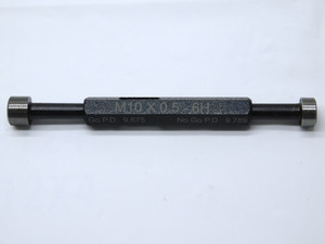 NEW M10 X .5 6H METRIC THREAD PLUG GAGE 10 0.5 GO NO GO P.D.'S = 9.675 & 9.789 - DW32371MSAF