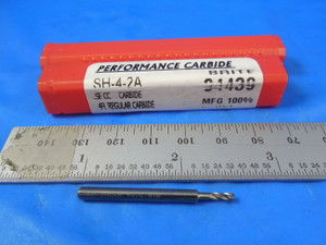 PERFORMANCE CARBIDE 5/64 Dia 3/16 LOC 1/8 Shank 1 1/2 OAL 4 Fl Carbide End Mill