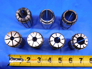 7 PCS LOT OF TG100 COLLETS SIZES INCLUDE 5/16, 3/8, 1/2, 5/8, 3/4, 15/16 & 1" - BR8388LVR