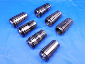 7 PCS LOT OF TG100 COLLETS SIZES INCLUDE 5/16, 3/8, 1/2, 5/8, 3/4, 15/16 & 1" - BR8389LVR