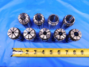9 PCS LOT OF TG100 COLLETS 1/4, 5/16, 3/8, 7/16, 1/2, 5/8, 3/4, 15/16 & 1" SIZES - BR8394LVR