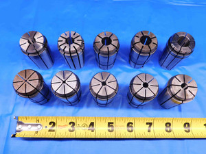TG100 COLLET LOT 1/16, 1/8, 3/16, 1/4, 5/16, 3/8, 7/16, 1/2, 9/16 & 5/8 SIZES - BR8410LVR