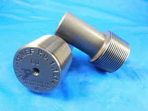 1 3/16 18 NEF 3 THREAD PLUG GAGE 1.1875 TAPERLOCK GO NO GO PDS = 1.1514 & 1.1550