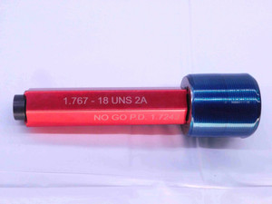 1.767 18 UNS 2A N09 LOCKNUT SET THREAD PLUG GAGE NO GO ONLY P.D. = 1.7243 N 09 - DW32632RD