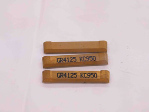 4pcs NEW KENNAMETAL GR4125 KC950 TiN COATED CARBIDE GROOVING INSERTS INDEXABLE - MW1429CM4