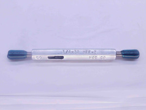 1/4 32 NEF 2 SET THREAD PLUG GAGE .25 .250 .2500 GO NO GO P.D.'S = .2294 & .2262 - DW32856CT4