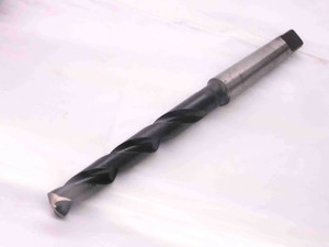 CLEVELAND 37/64 O.D. HSS TWIST DRILL BIT MORSE TAPER #2 SHANK 4" LOC .5781 MT2 - MW1855LVR