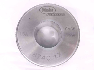 .8740 CLASS XX MASTER PLAIN BORE RING GAGE .8750 -.0010 UNDERSIZE 7/8 22 mm .874 - MW1890AY4
